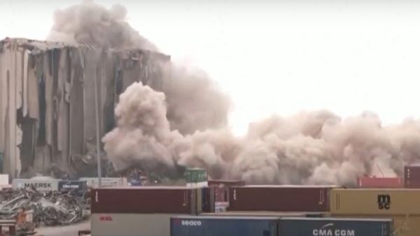 انهيارات جديدة بصوامع مرفأ بيروت في الذكرى الثانية للانفجار