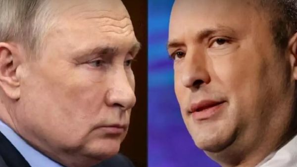 رئيس الوزراء الاسرائيلي نفتالي بينيت (يمين) والرئيس الروسي فلاديمير بوتين