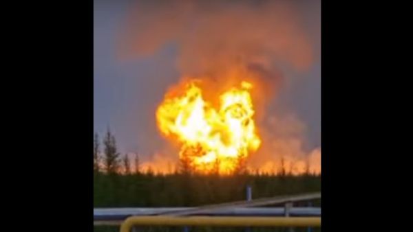 حريق هائل في أكبر حقل للغاز في روسيا