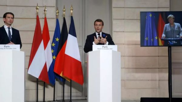 ماكرون يدعو إلى "ردّ سريع ومنسّق" على الإرهاب