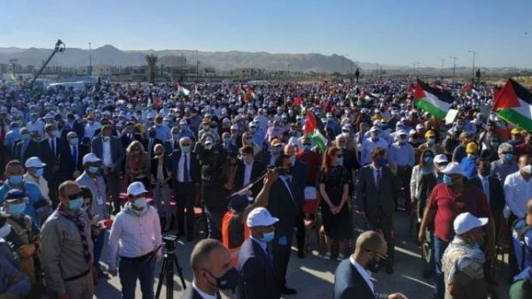 مهرجان حاشد بالاغوار الفلسطينية رفضا للضم