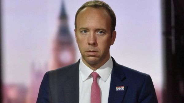 وزير الصحة البريطاني مات هانكوك