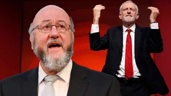 زعيم حزب العمال البريطاني جيريمي كوربن(يمين) وكبير حاخامات المملكة المتحدة افرايم ميرفس