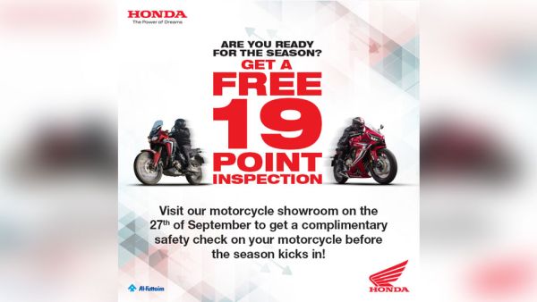 While waiting for their motorcycles, customers can use the opportunity to test drive the latest models of the Honda Goldwing, Africa Twin and the CBR1000. While waiting for their motorcycles, customers can use the opportunity to test drive the latest models of the Honda Goldwing, Africa Twin and the CBR1000.