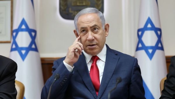 Israeli Prime Minister Benjamin Netanyahu rubs his face as he chairs the weekly cabinet meeting at his office in Jerusalem on July 7, 2019.  ABIR SULTAN / POOL / AFP Israeli Prime Minister Benjamin Netanyahu rubs his face as he chairs the weekly cabinet meeting at his office in Jerusalem on July 7, 2019.  ABIR SULTAN / POOL / AFP