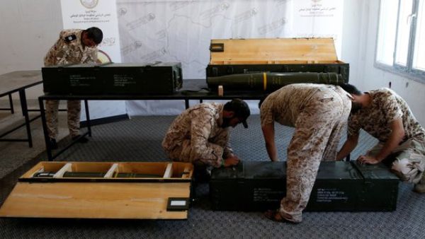 American missiles found at an abandoned Libyan rebel camp (Twitter)