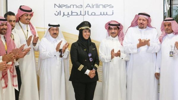 Saudi pilot Yasmeen Al-Maimani’s 1st flight celebrated  (Twitter)