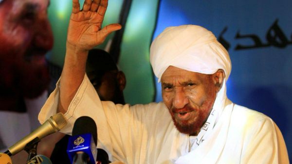 Sudanese political and religious leader Sadiq al-Mahdi (Twitter)
