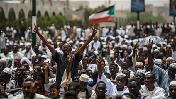 جانب من مظاهرة في الخرطوم