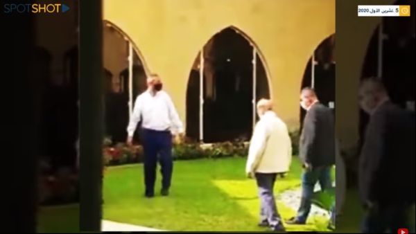 مشهد فيديو مسرب للرئيس عون من حديقة قصر بعبدا