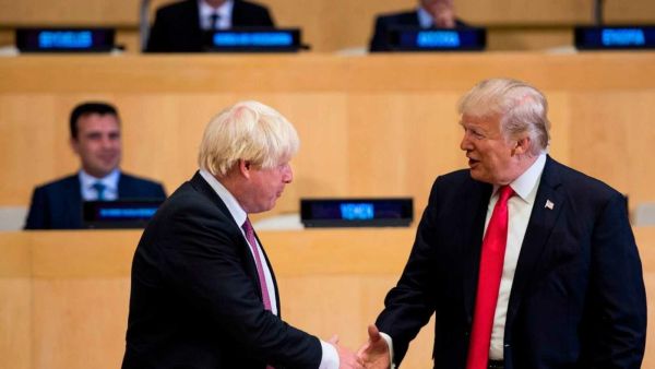 Boris Johnson and Donald Trump Photo by Brendan Smialowski /AFP