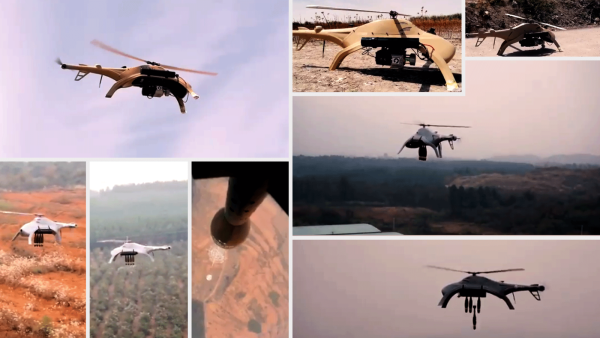 The Chinese Blowfish A2 drone includes 60 millimeter mortar shells or a 35-40 millimeter grenade launcher /Twitter