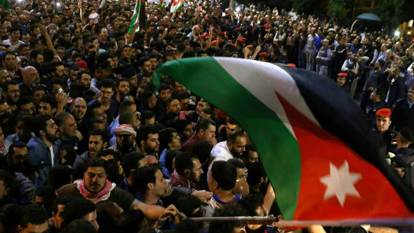Protesters gather in Amman /AFP