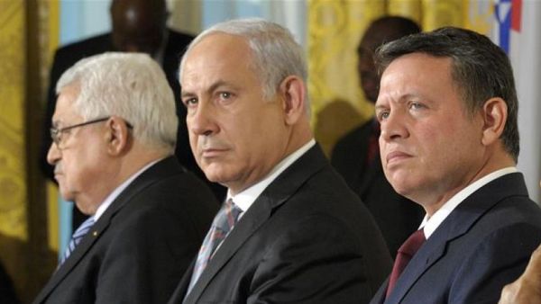 Palestinian President Mahmoud Abbas, Israeli Prime Minister Benjamin Netanyahu, Jordan’s King Abdullah II /AFP