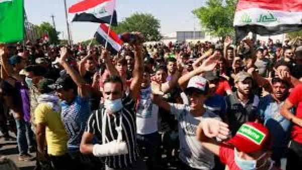 تمر بغداد وعدد من المحافظات الجنوبية في العراق منذ مطلع أكتوبر بأكبر موجة مظاهرات