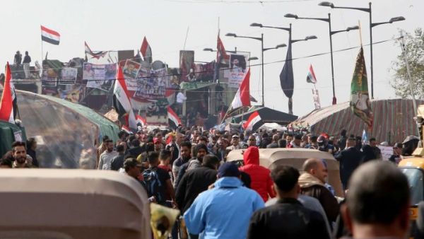 جانب من المظاهرات في العراق