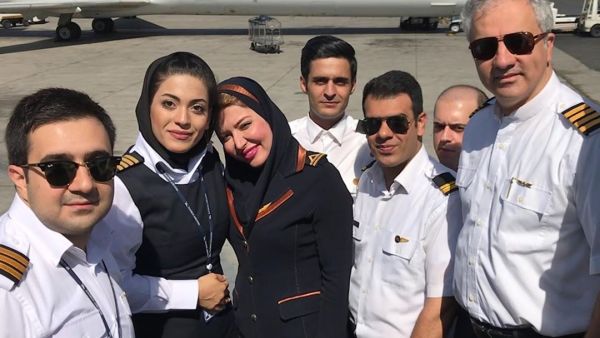 Neshat Jahandari after running her first independent flight. (Instagram/@neshat.jahandari)