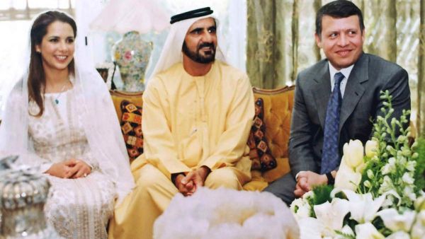 Princess Haya Bint Al Hussein at her wedding to Sheikh Mohammad. (Royal Palace)