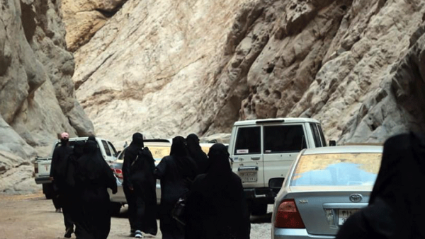 Tourist guide Hiba al-Aaidy said that this was the first all-female group to visit the region.
