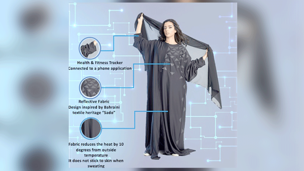 Lulwa Salem has also fitted the smart abaya with a fitness tracker to monitor the physical activity of the women wearing the traditional clothing.