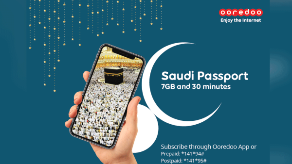 ستتيح خدمة جوازOoredoo السعودية الفرصة أمام المعتمرين البقاء على اتصال دائم بأهلهم وذويهم على مدار الساع متجنبين ما قد يُعكر عليهم صفو رحلتهم الروحانية من ارتفاع الفاتورة عند عودتهم.