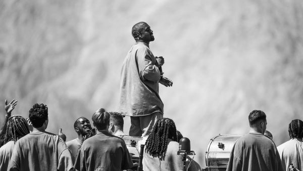 Kanye West performing his Sunday Service at Coachella on April 21.