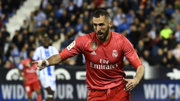 Benzema celebrates his winning goal
