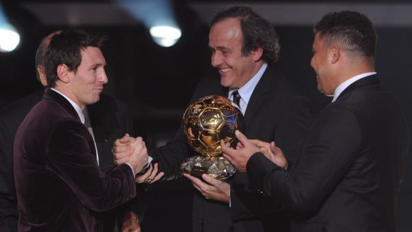 صورة أرشيفية لرونالدو وميشيل بلاتيني وميسي