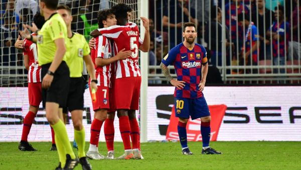 Messi and Antoine Griezmann led Barcelona to a 2-1 lead in the second half before Atletico scored twice in the final 10 minutes