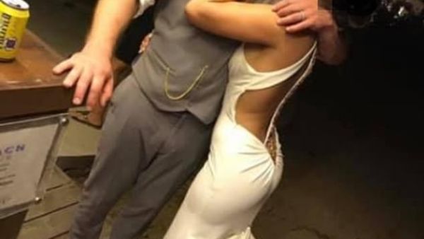 The photo was originally posted in a wedding shaming group. (Daily Mail)