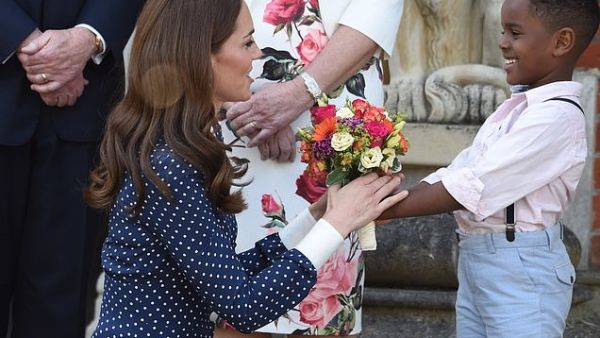 Kate, 37, donned a £1,750 Alessandra Rich frock for her outing to a D-Day exhibition. (Daily Mail)