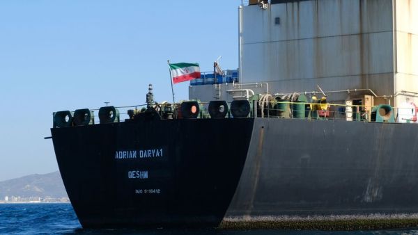 The Adrian Darya 1 oil tanker.  (Johnny Bugeja/AFP via Getty Images)