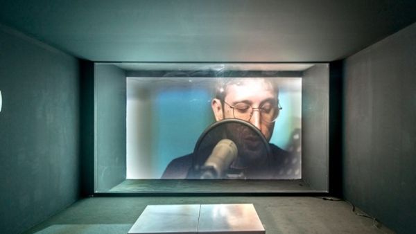 An installation view of Abu Hamdan's "Walled Unwalled" as seen during its premiere during the 2018 Abraaj Group Art Prize exhibition, at Art Dubai. (Photo courtesy of Art Dubai)