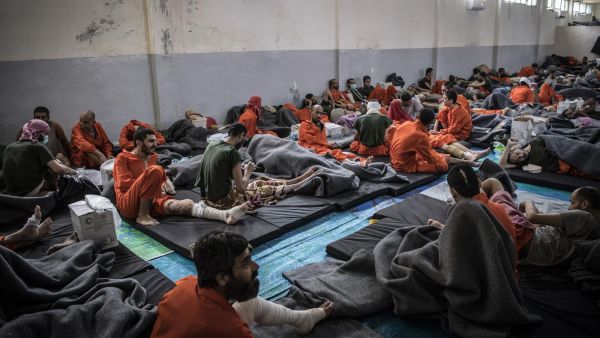 Kurdish sources say around 12,000 Isis fighters including Syrians, Iraqis as well as foreigners from 54 countries are being held in Kurdish-run prisons in northern Syria (Picture: AFP)