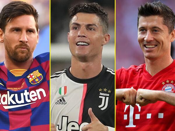 ليفاندوفسكي ورونالدو وميسي