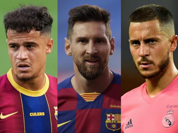 هازارد وميسي وكوتينيو