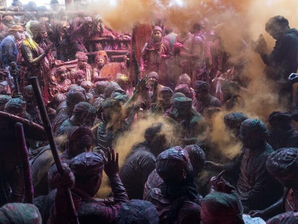 Lathmar Holi festival celebrations