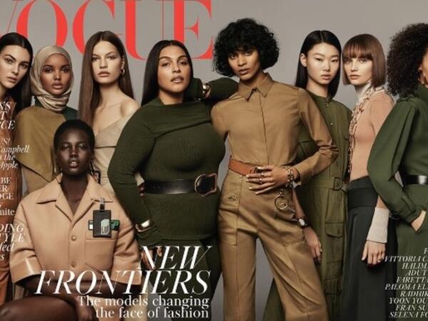British Vogue has made history by featuring a hijab-wearing model on its cover for the first time in its 102-year history (Instagram)