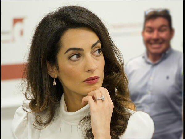 Brit selfie with amal clooney