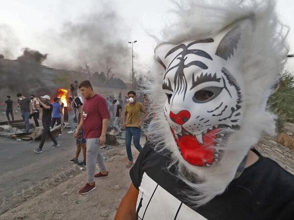 Iraqi protestors demonstrate against the government and the lack of basic services, on September 3, 2018 in the southern city of Basra.
Haidar MOHAMMED ALI / AFP