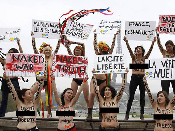 Femen's topless tactics and Muslim women in France