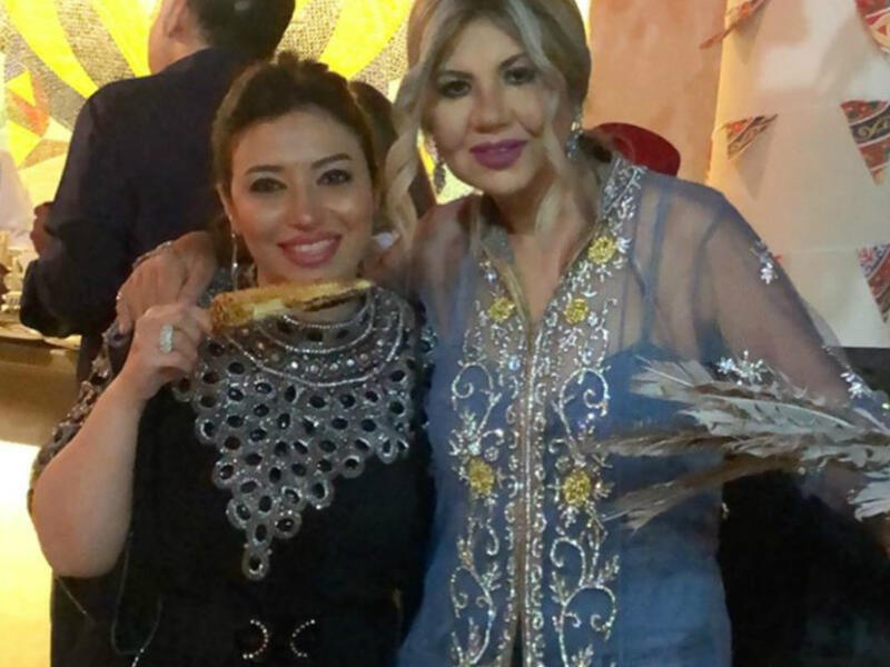 Boosy Shalabi and Ghada Ragab who chose a distinctive robe