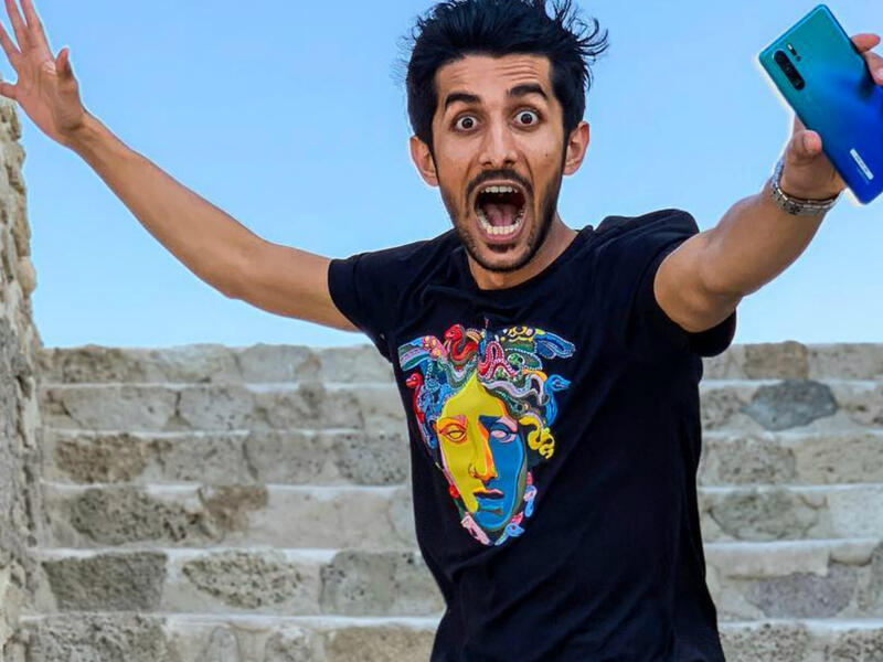 An Emirati comedic artist known for his funny videos about himself or others Abdel Aziz has more than 4 million followers on instagram Source bin baz Instagram