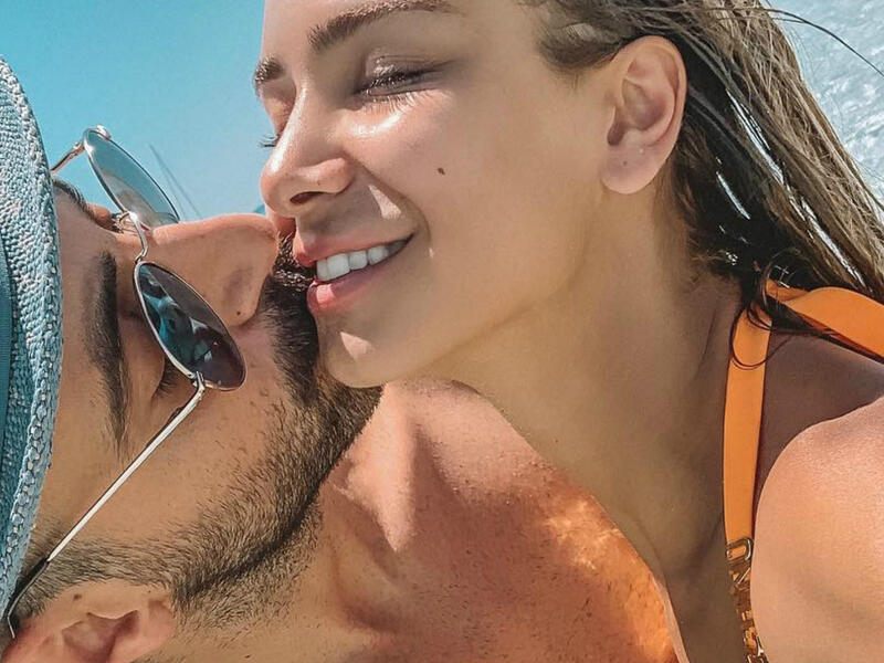 Tia appeared in the picture wearing an orange bikini Source tiaadib Instagram