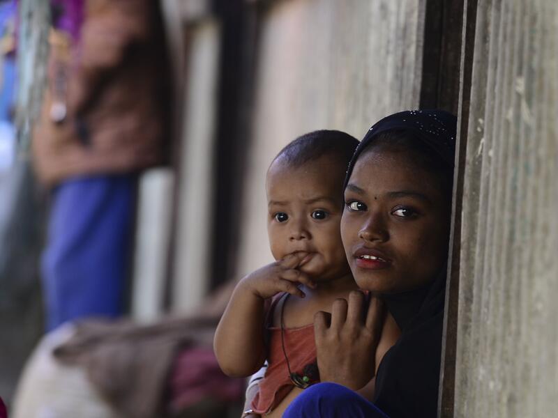 Myanmar Rohingya refugees in a refugee camp in Teknaf, in Bangladesh's Cox's Bazar. (Munir Uz Zaman, AFP)