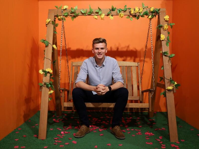 Business owner Will Bower poses for a photograph during an AFP interview at the Selfie Factory in Westfield London shopping centre in west London on September 11, 2019.Isabel INFANTES / AFP