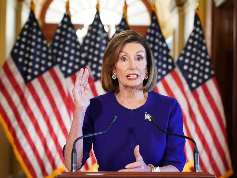 US Speaker of the House Nancy Pelosi, Democrat of California, announces a formal impeachment inquiry of US President Donald Trump on September 24, 2019, in Washington, DC. (AFP/ File Photo)