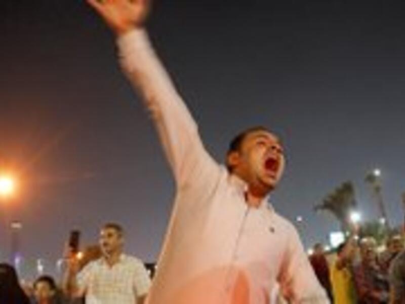 Protests emerged in cities across Egypt Friday night. (Twitter)