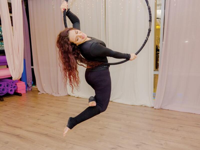The 42-year-old mother of three girls, opened Saudi Arabia’s first certified aerial arts studio in the coastal city of Jeddah. (AN photos by Huda Bashatah)
