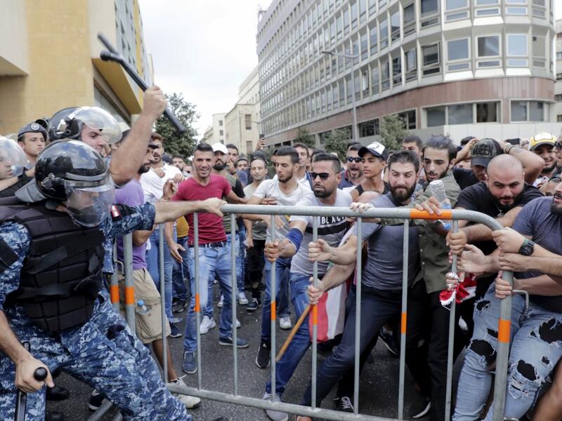 Lebanese protested in the capital over increasingly difficult living conditions, amid fears of a dollar shortage and possible price hikes. ANWAR AMRO / AFP